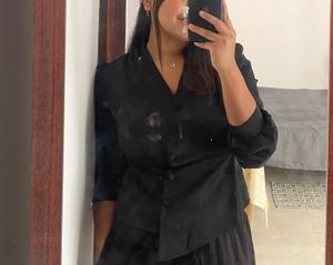 Chic Black Button-Up Top