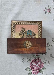 Hand-Painted Wooden Camel Tea Coaster Set