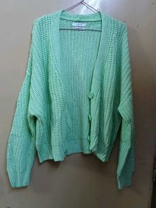 Chic Mint Green Knit Cardigan