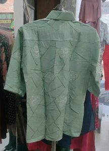 Mint Green Patterned Shirt