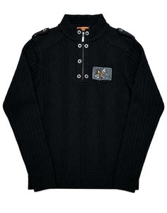 Men's Black Knit Sweater