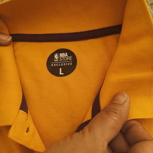 mango yellow NBA Los Angeles Graphic Tee