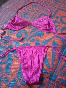 Lacy Pink Bikini Set