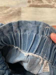Cute Denim Skirt with Rainbow Buttons