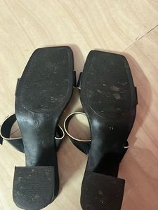 Stylish Black Block Heels Sandals