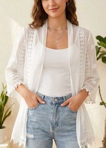 Elegant White Dupatta