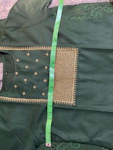 Elegant Emerald Green Kurta Set dupatta