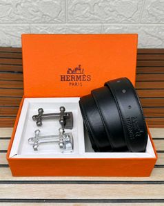 Hermes Belt  2 buckle  Set