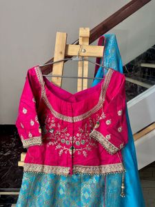 Pure Banarasi silk lehngha choli set