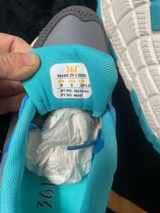 Stylish Gray &amp; Blue Sneakers