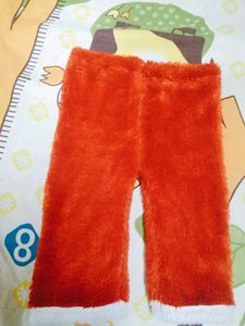 Fuzzy Red Santa Pants