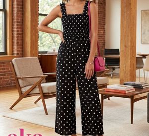 Polka Dot Wide Leg Jumpsuit