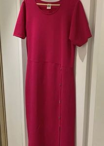 Magenta Midi Dress