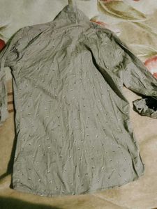 Stylish Olive Green Printed Shirt