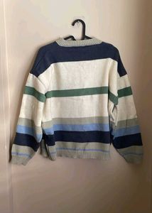 Striped Button-Up Cardigan