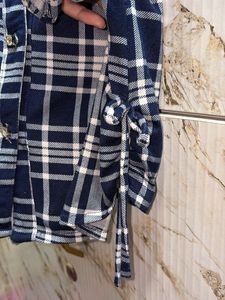 Chic Plaid Button-Up Tunic Shirt