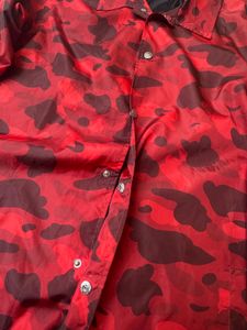 Y2K Bape Red Camo Coach Jacket