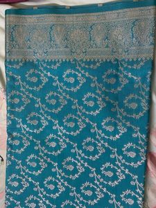 Teal Banarasi Silk Saree