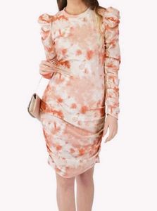 Stylish Ruched Tie-Dye Mini Dress