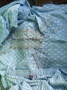 Beautiful Blue Kurta Set with Dupatta