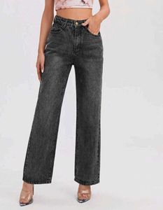 Vintage Wash Wide Leg Jeans