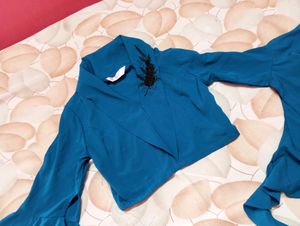 Blue Crop Top
