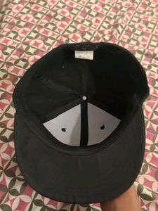 Fitted Black Baseball Cap with Cross Emble