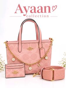 Coach Pink Gift Set with Charm & card holder 🩷
