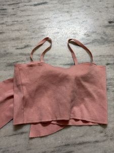 Cute Pink Bow Crop Top
