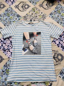 Striped Graphic Tee