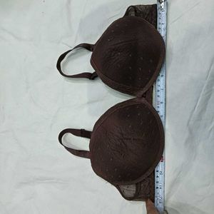 Stylish Brown🪔 Lace Trim Bra