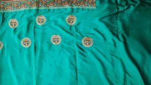 Green Embroidered Saree