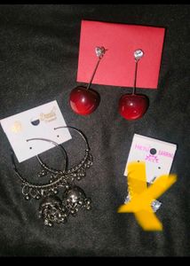 Earrings Combo Of 2 + Free Gift