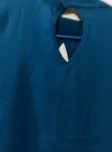 Stylish Teal Keyhole Kurta for Women