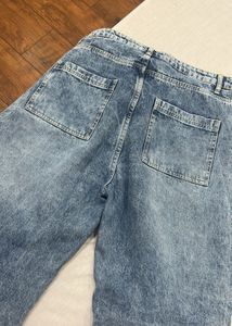 Imported Trendy Acid Wash Wide Leg Jeans