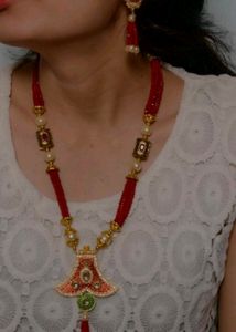 🆕Beautiful necklace set.              jewelry, necklace, women, forever21, beauty, beads, jaipurjewelry, chain, choker, earrings,