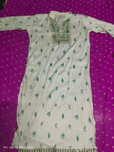 Embroidered Kurta with Mirror Work