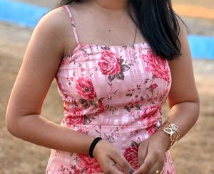 Pretty Pink Floral Maxi Dress