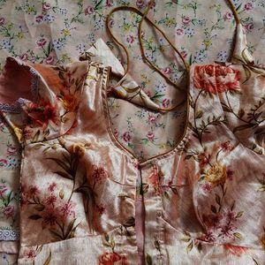 Retro Floral Chiffon Fabric