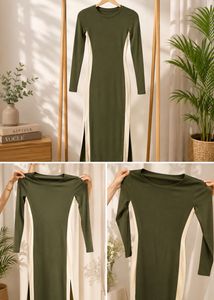 Stylish Long Sleeve Maxi Dress