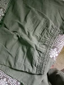 Olive Green Wide Leg Pants
