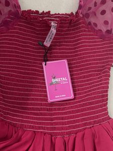 Chic Ruffled Sleeve Pink Dress