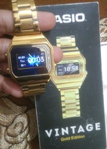 Casio Vintage Edition Golden Watch New