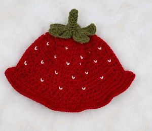 Handmade Crochet Strawberry Hat
