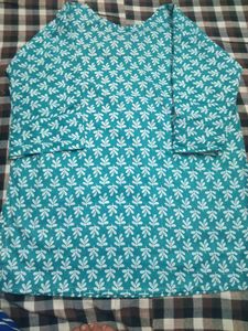 Teal Printed Kurta