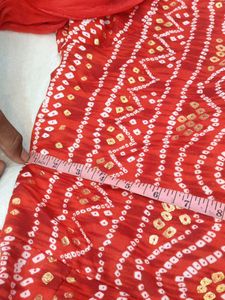 Red Bandhani Kurta Set with Dupatta