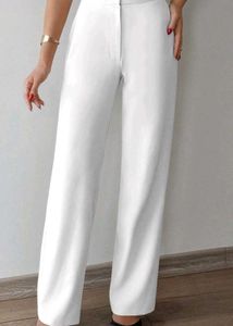formal white polyester pants