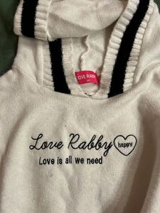 2 in 1 Love Rabby Japenese Kawaii Hoodie