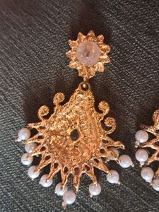 Stunning Gold-Plated Pearl Drop Earrings