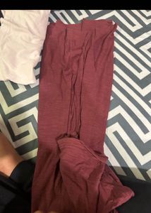 WES Burgundy Heathered Short Sleeve Tee XXL Size